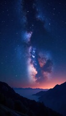 Vast, star-studded night sky, celestial wonders, constellations, black