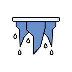 Icicles icon isolated on a white background. Vector illustration.