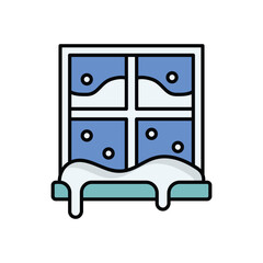  Window icon isolated on a white background. Vector illustration.