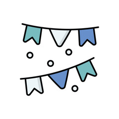 Garland icon isolated on a white background. Vector illustration.