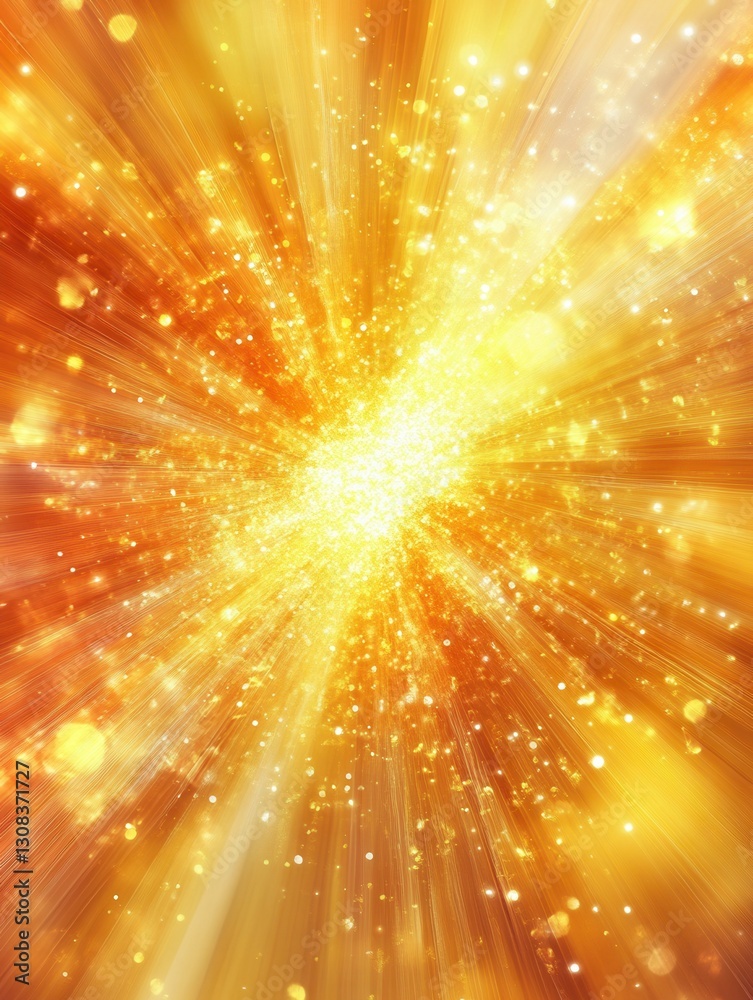 Aufkleber dynamic bursts of vibrant yellow and orange light create a joyful atmosphere filled with energy and 
