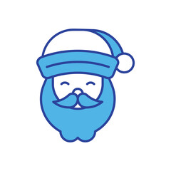 Santa Claus icon isolated on a white background. Vector illustration.