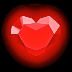 red diamond heart