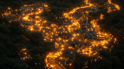 A futuristic electronic circuit board with glowing pathways symbolizes modern technology, innovation, and high-speed digital communication, illustrating the seamless flow of data in a connected world.