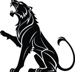 A Tiger Silhouette, Vector File, Tiger Icon