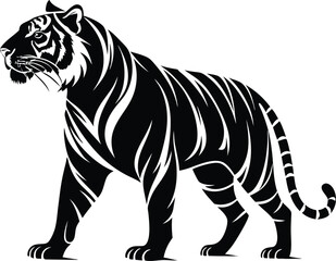 A Tiger Silhouette, Vector File, Tiger Icon