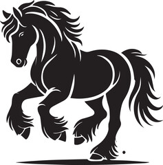 Fototapeta premium black horse vector illustration, horse silhouette vector, horse logo vector, horse silhouette vector isolated on white background