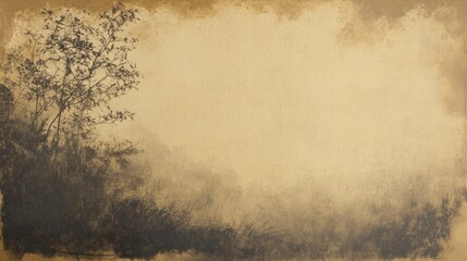 Fototapeta premium Serene Landscape with Faded Texture and Subtle Nature Elements