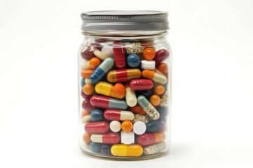 Medicine Jar Filled with Pills