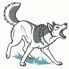 Siberian Husky Dog Vector