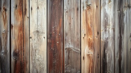 Obraz premium Weathered Wooden Planks with Natural Textures and Color Variation