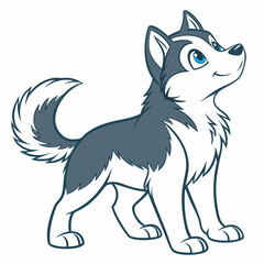 Siberian Husky Dog Vector