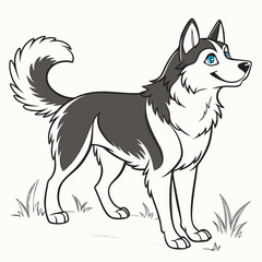 Siberian Husky Dog Vector