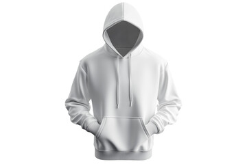 Blank white hoodie mockup