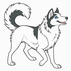 Siberian Husky Dog Vector