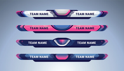 Scoreboard Broadcast Graphic and Lower Thirds Template for sport soccer and football
