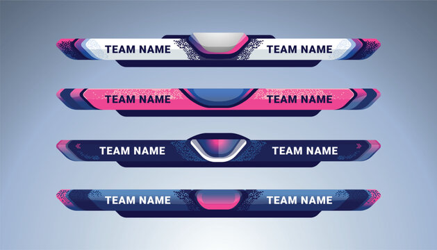 Scoreboard Broadcast Graphic and Lower Thirds Template for sport soccer and football