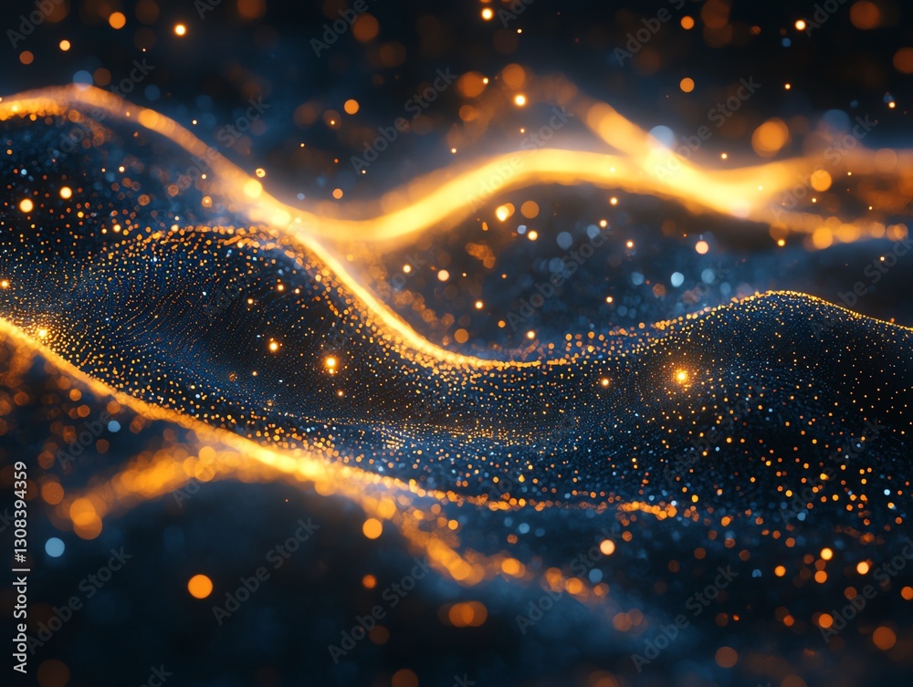 Poster neural network concept with glowing synapses, interconnected neural pathways, intricate patterns of 