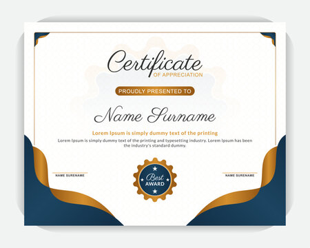 Colorful abstract shapes creative background, stylish, modern, unique, professional, elegant award certificate, elegant certificate of appreciation template.
