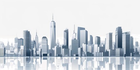 Obraz premium Majestic City Skyline - A Striking Architectural Panorama