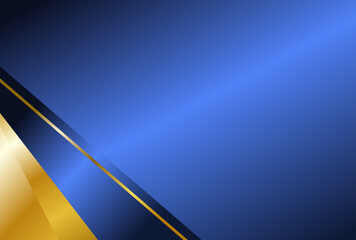 Abstract Elegant Blue Background With Gold Accents Decoration Design
