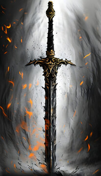 Dark fantasy sword