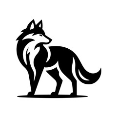 Fototapeta premium Simple Flat Wolf Vector Illustration & Logo Design