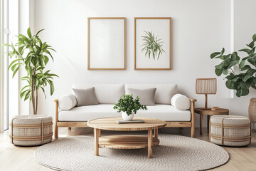 Interior shot of dining room with contemporary design, Living room decoration with modern and luxury design, Interior design example for architect.