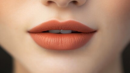 Obraz premium Close-up of beautifully styled lips.