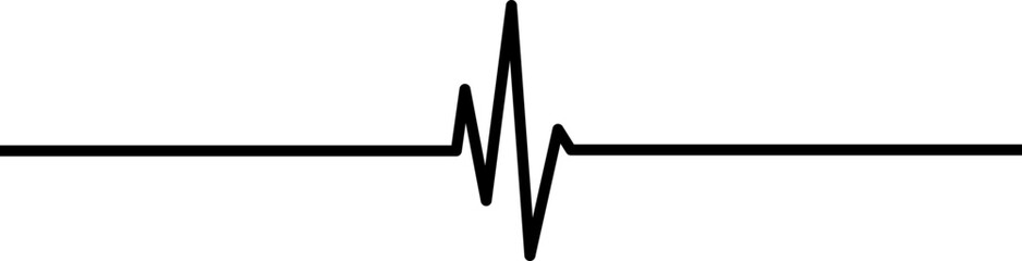 ECG Heartbeat Line Icon – Medical Pulse and Vital Signs Illustration