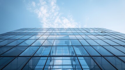 Fototapeta premium Modern Glass Facade of a Skyscraper