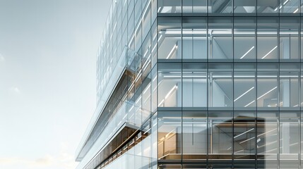 Modern Glass Facade of a Contemporary Skyscraper