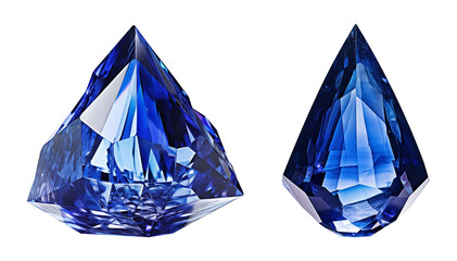 3d blue sapphire crystals