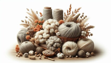 Obraz premium Rambouillet Wool Similar to Merino but with slightly coarser fib