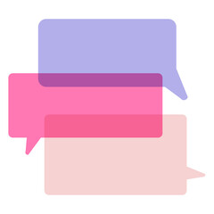 Hand drawn speech bubbles. Different colors. Vector hand drawn illustration on white background.