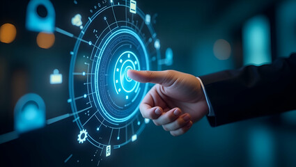 Flat Professional managing futuristic holographic tools for task workflow and progress tracking concept as Businessman handling digital tools for efficient task workflow and goal tracking in  Simple f