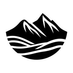Simple Mountain View Vector Icon &ndash; Modern Logo & Illustration
