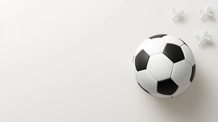 Naklejka premium Soccer Ball Fragmentation - A soccer ball disintegrates into pieces, emphasizing lively action and energy. Perfect for sports, competitive events, or themes of triumph