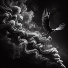 Obraz premium Matte Background Smoke vЂ“ Smoke against a flat non reflectiv