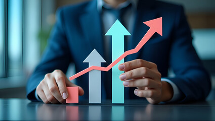 Flat Vector Arrows: Growth in Business Analytics & Market Trends