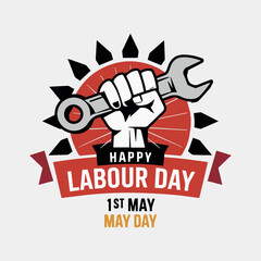 happy Labour day, international workers day, card,poster, social media post, t-shirt design 