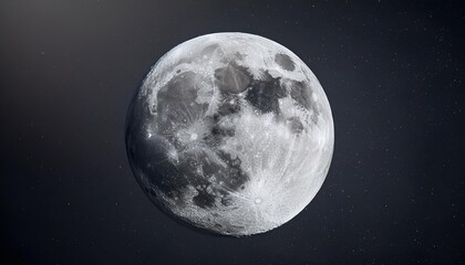 Naklejka premium High-Resolution Full Moon: Detailed Lunar Surface