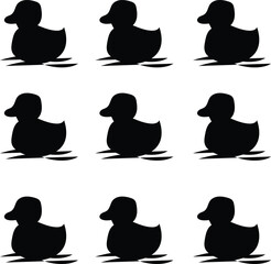 Premium vector of duck silhouettes