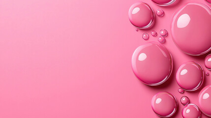 Seamless pattern of pink bubbles on a soft pink background evoking a sense of playfulness and whimsy in design
