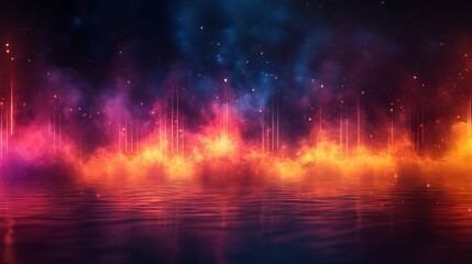 Naklejka premium Seamless sound waveform pattern vector illustration for music players, podcasts, video editors, and social media voice messages – ideal for voice assistant and dictaphone designs