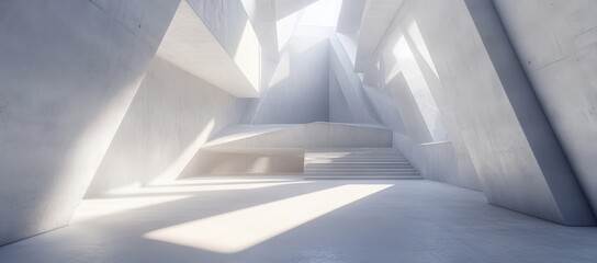 Fototapeta premium Modern Concrete Architecture Interior Design