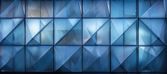 Fototapeta premium Geometric Facade Design with Triangular Windows