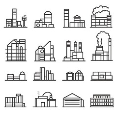 Obraz premium Industrial Building Icons