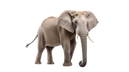 Fototapeta premium Realistic Elephant Isolated on PNG – Mammal & Nature Conservation 