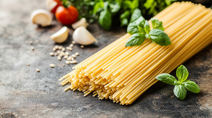 Whole grain pasta and spaghetti made from brown noodles offer a healthy meal option, promoting high fiber diets, organic wheat-based Italian cuisine, and a modern, wholesome dinner choice